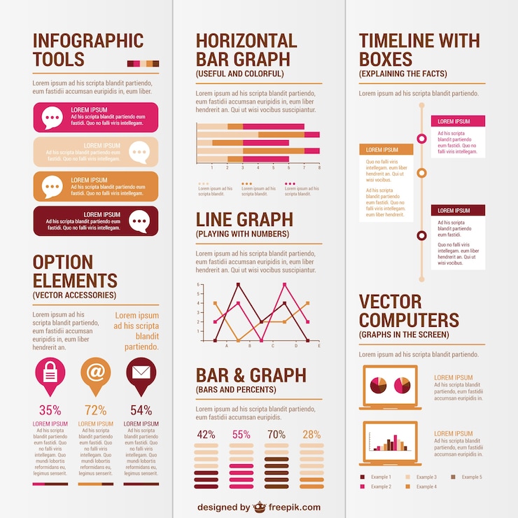 Vettore gratuito elementi di design per infographies