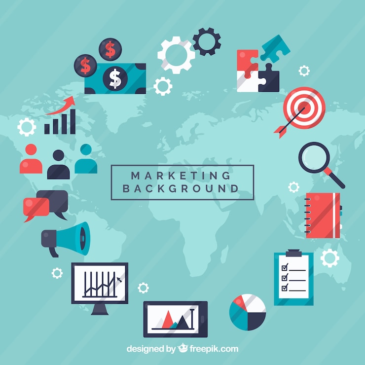 Vettore gratuito elementi di marketing