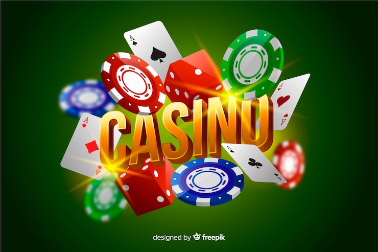Vettore gratuito elementi di sfondo realistici del casinò