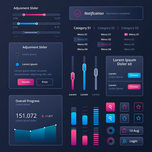 Elementi gradiente ui/ux