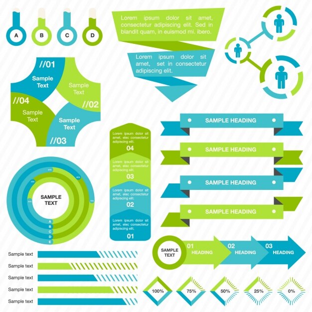 Vettore gratuito elementi infografica vettore set gratuito