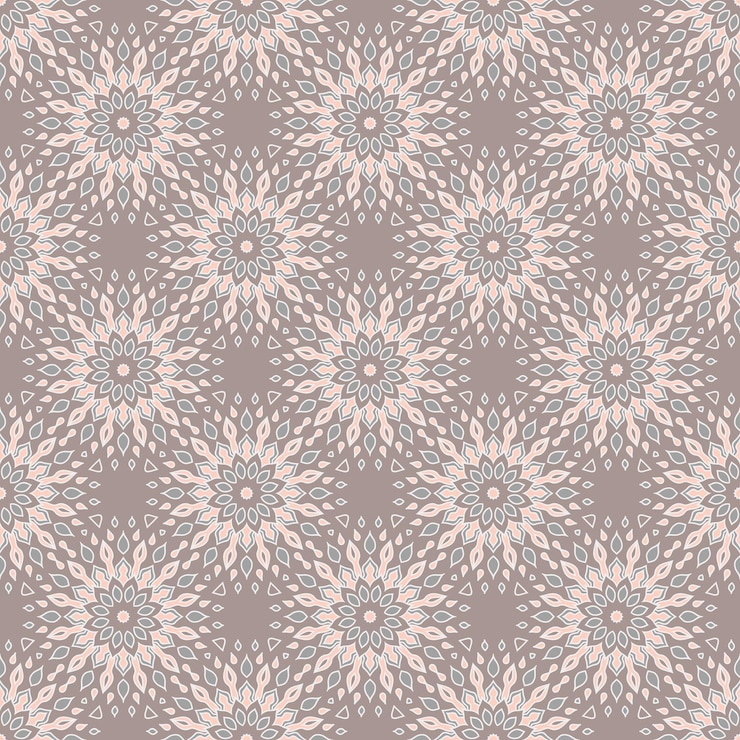 Elementi vintage del modello di mandala disegnati a mano senza cuciture in orienta