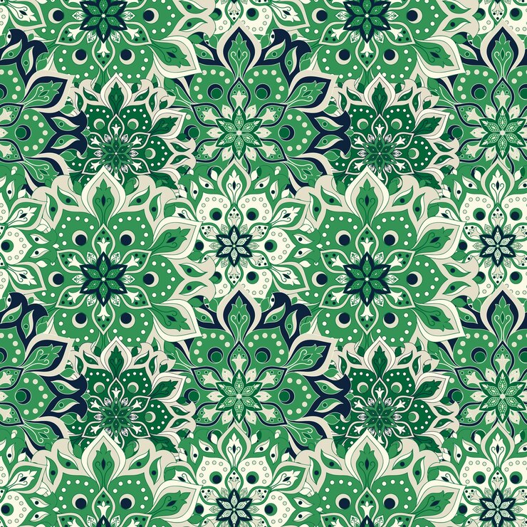 Elementi vintage del modello di mandala disegnati a mano senza cuciture in orienta