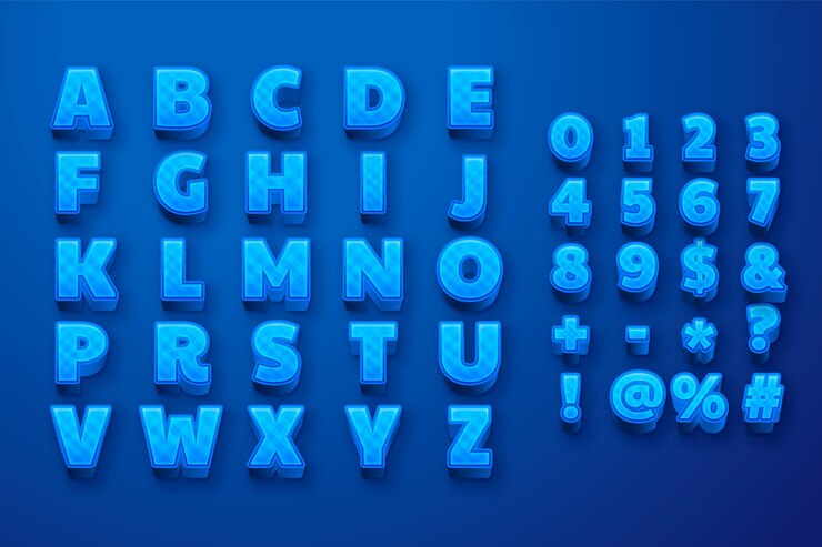 Vettore gratuito elemento di gradiente di numeri 3d