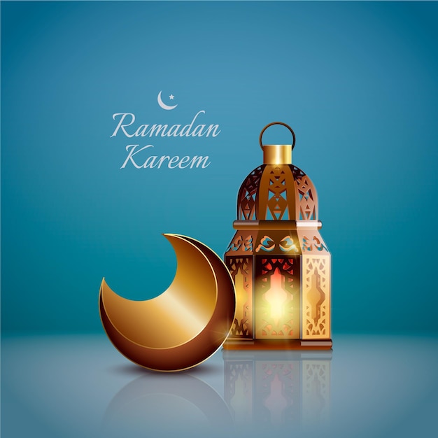 Elemento realistico di ramadan kareem