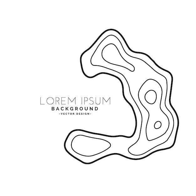 elevazione del fondo delle linee di contorno della mappa topografica