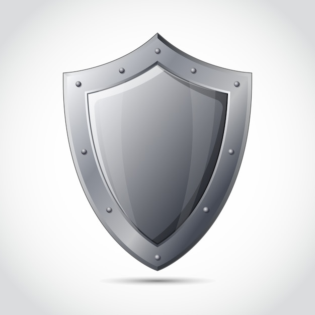 Emblema di protezione business shield bianco