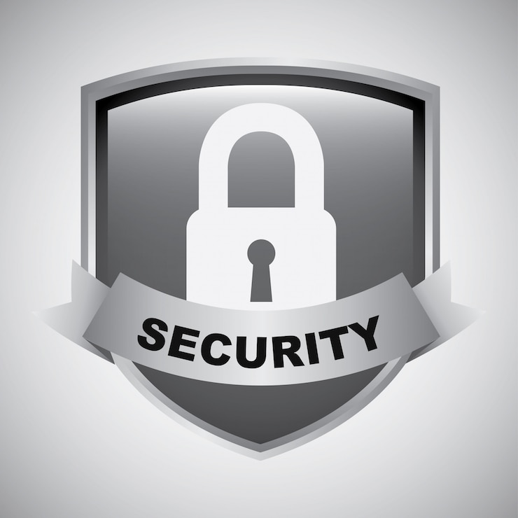 Vettore gratuito emblema di sicurezza