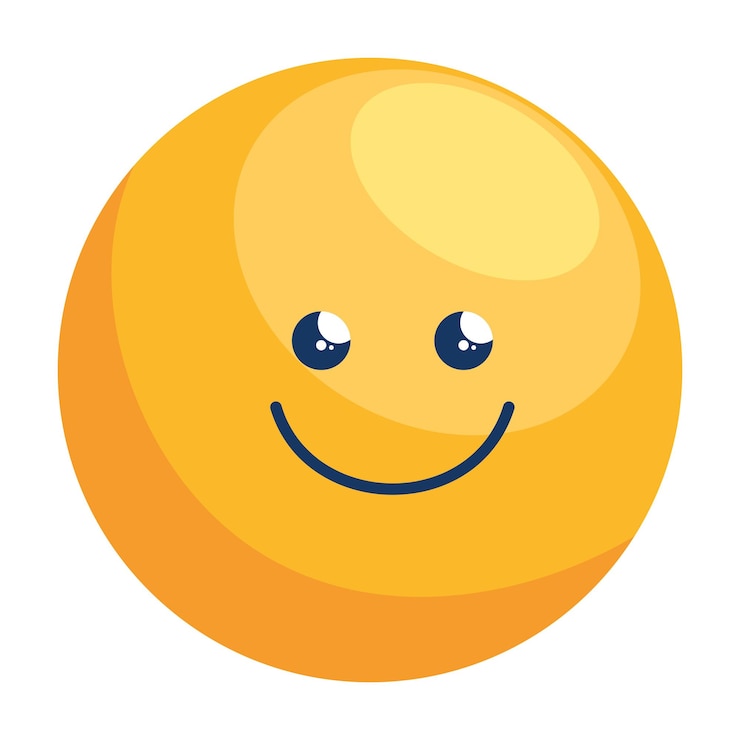 Vettore gratuito emoji sorridente icona di personaggio comico
