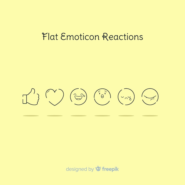 Vettore gratuito emoticon piatto reazione collectio