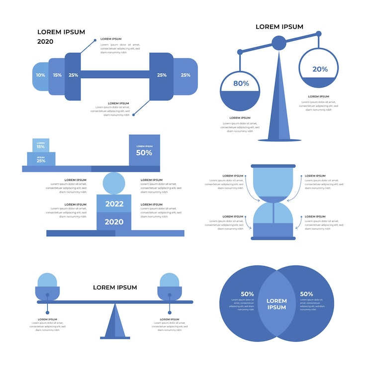 Vettore gratuito equilibrio del concetto di infografica