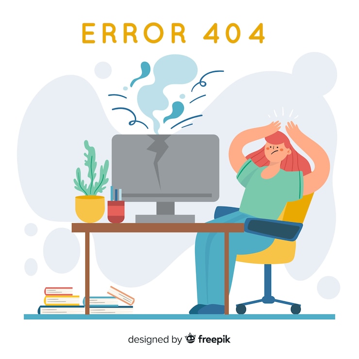 Vettore gratuito errore 404 concetto per pagina di destinazione