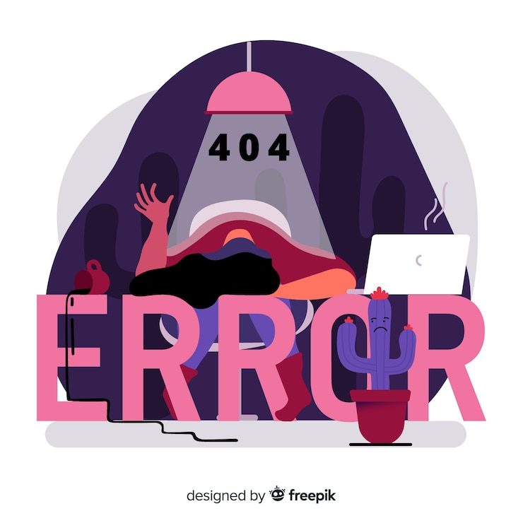Vettore gratuito errore 404 concetto per pagina di destinazione