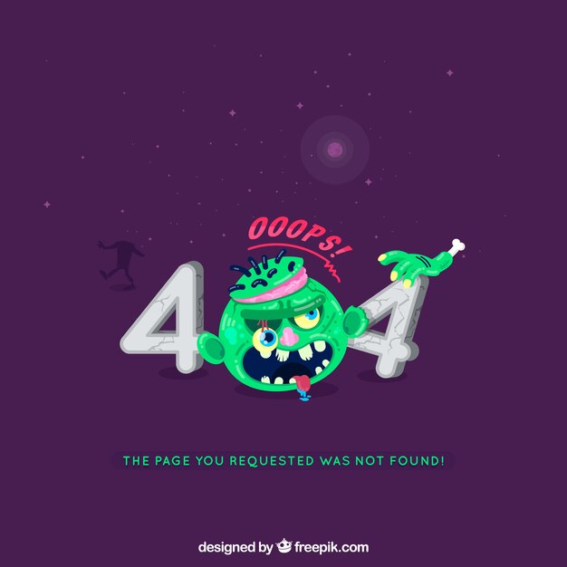 Errore 404 sfondo in stile piatto