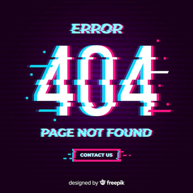 Errore Glitch 404 pagina