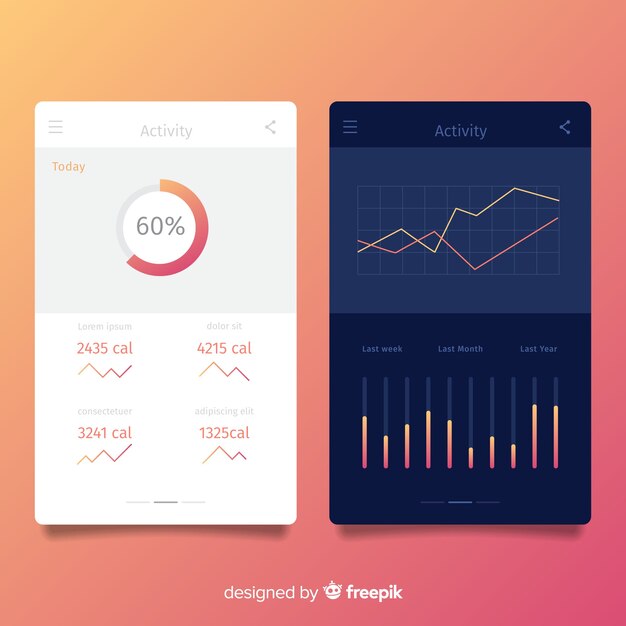 Esecuzione di design piatto infografica app mobile