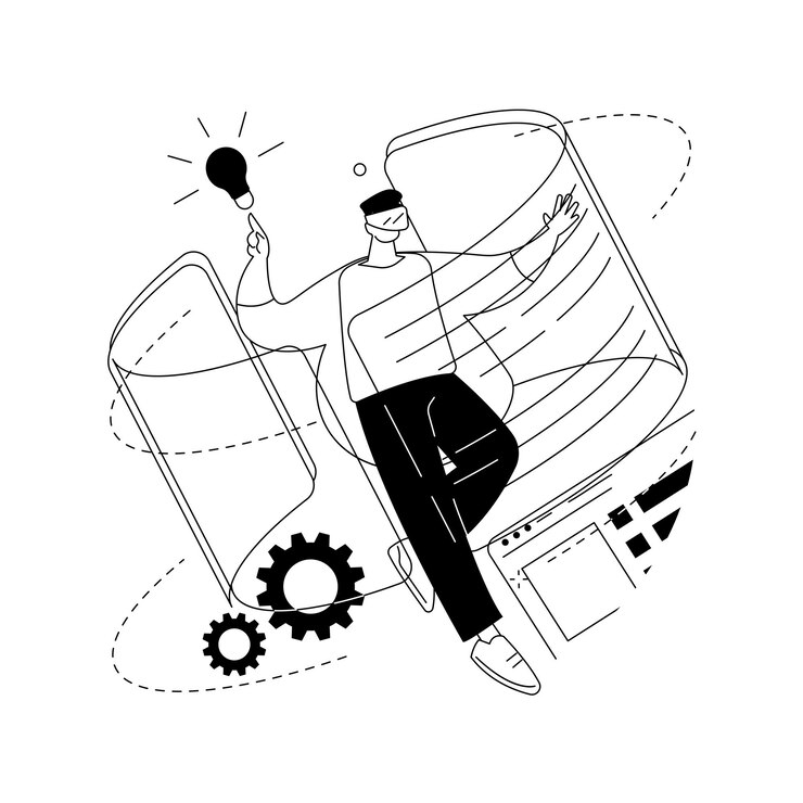 Esperienza di apprendimento interattivo concetto astratto illustrazione vettoriale Software piattaforma elearning social networking contenuto online homeschooling in covid2019 quarantena metafora astratta
