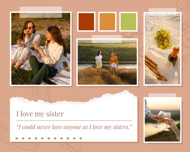 Estetico, amo il collage fotografico dell'album di mia sorella