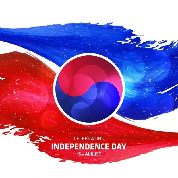 Vettore gratuito estratto giorno dell'indipendenza corea del sud