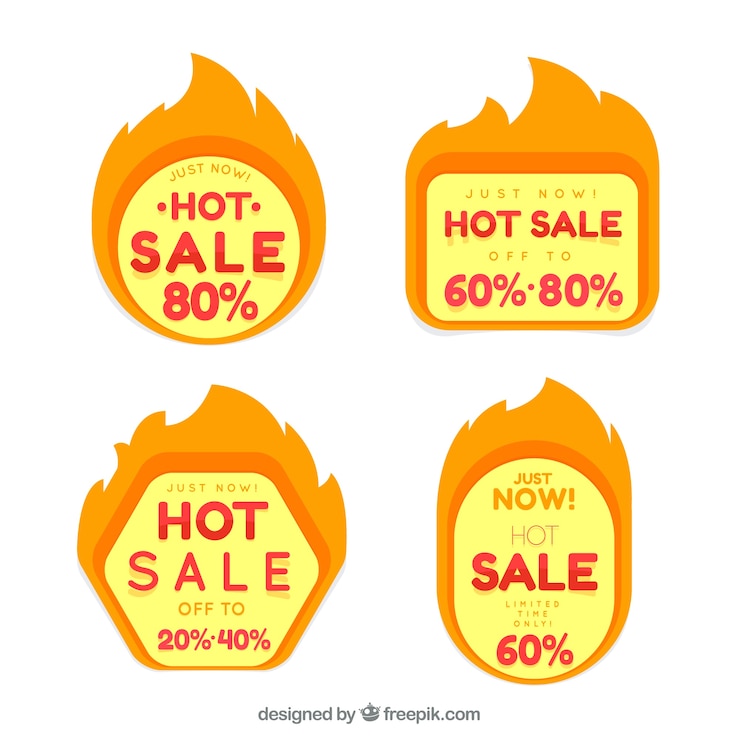 Vettore gratuito etichetta di fuoco design piatto / collezione di badge