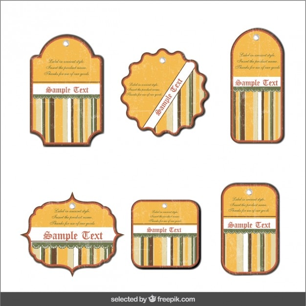 Vettore gratuito etichette collezione in stile album