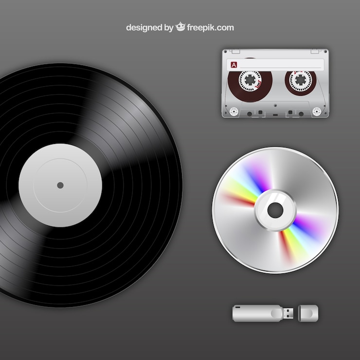 Vettore gratuito evoluzione vynil