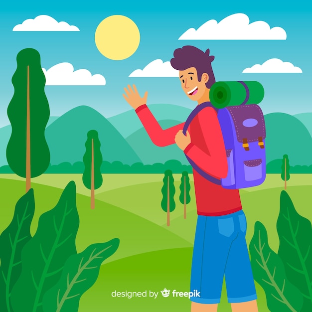 Explorer con lo sfondo dello zaino