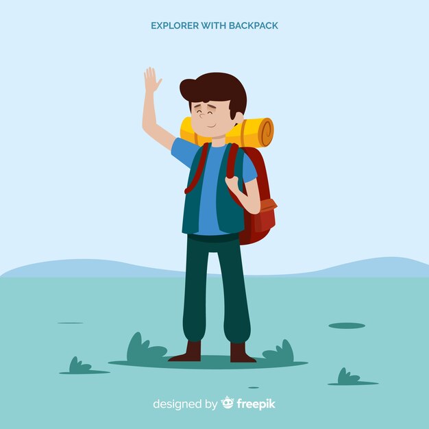 Explorer con lo sfondo dello zaino