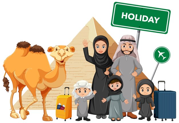 Famiglia araba in vacanza