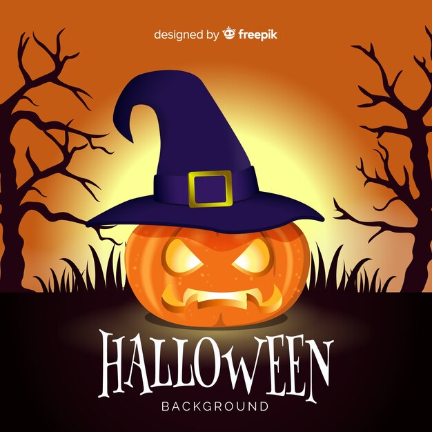 Fantastico sfondo di halloween con un design realistico