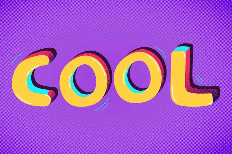 Vettore gratuito fantastico vettore di tipografia di parole funky