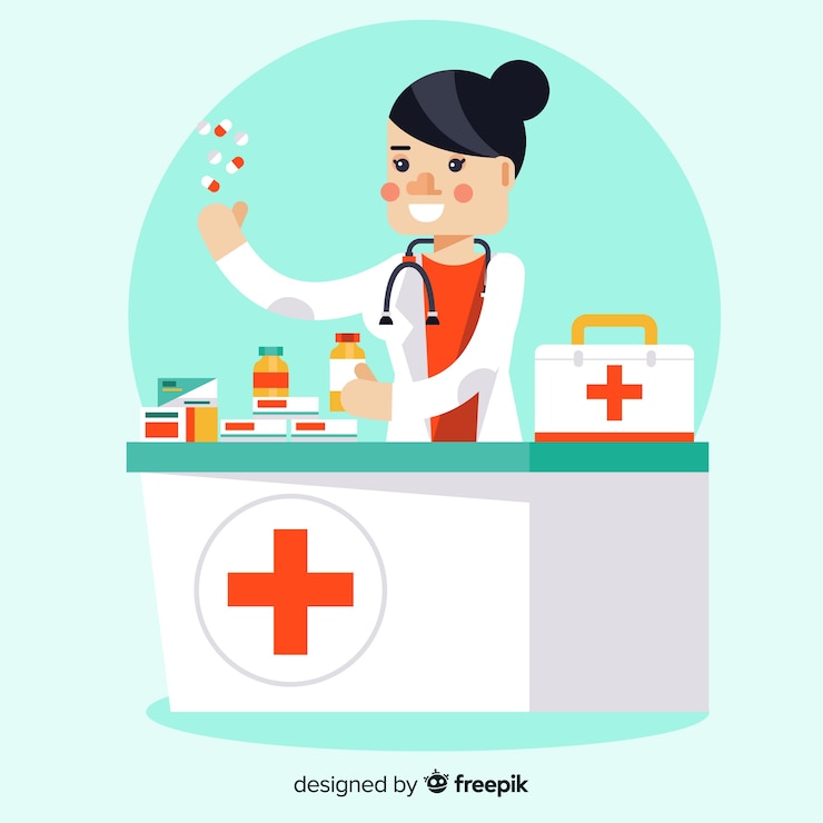 Vettore gratuito farmacista