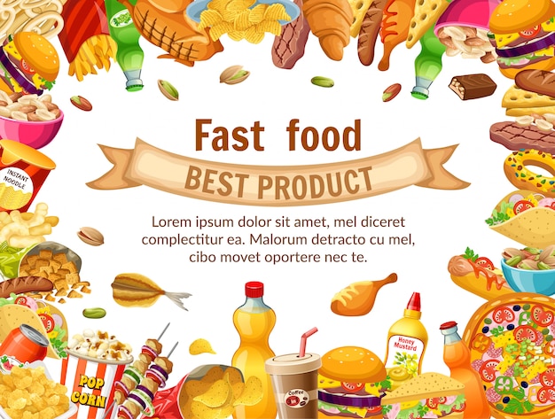 Fast food di poster.