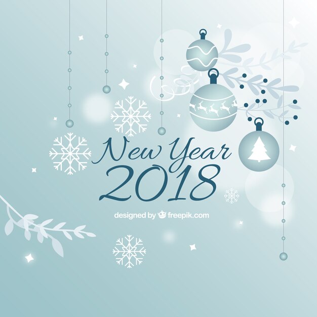 Felice anno nuovo 2018 sfondo decorativo