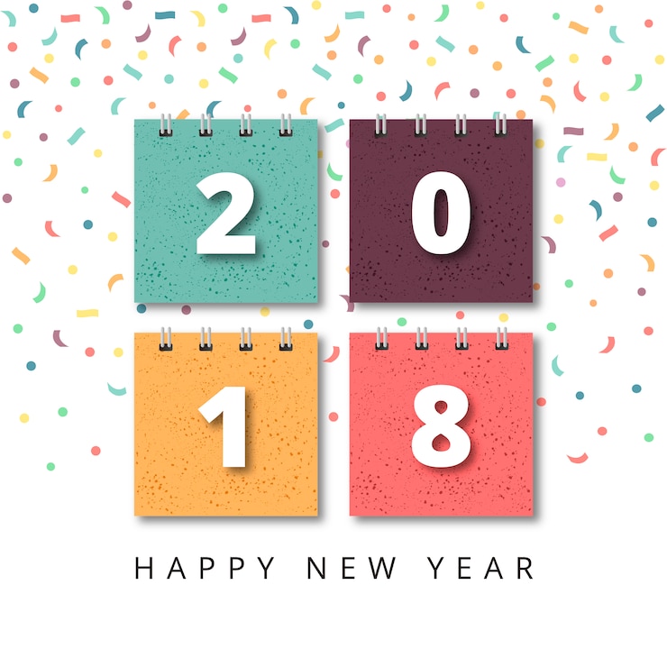 Vettore gratuito felice anno nuovo 2018