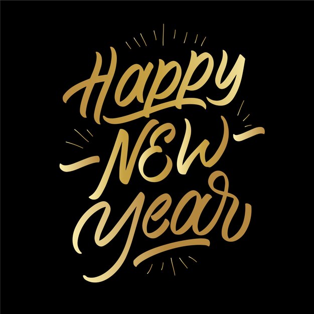 Felice anno nuovo 2020 concetto con scritte