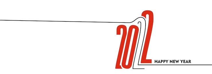 Vettore gratuito felice anno nuovo 2022 testo tipografia design patter, illustrazione vettoriale.
