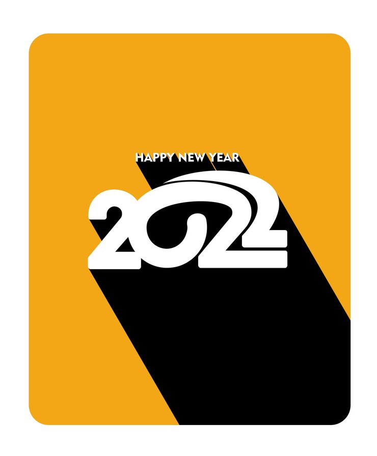 Vettore gratuito felice anno nuovo 2022 testo tipografia design patter, illustrazione vettoriale.