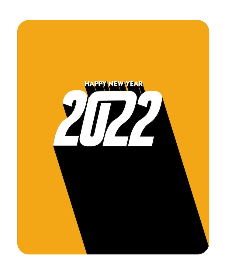 Vettore gratuito felice anno nuovo 2022 testo tipografia design patter, illustrazione vettoriale.