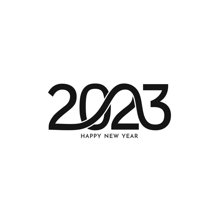 Vettore gratuito felice anno nuovo 2023 bellissimo sfondo del disegno del testo