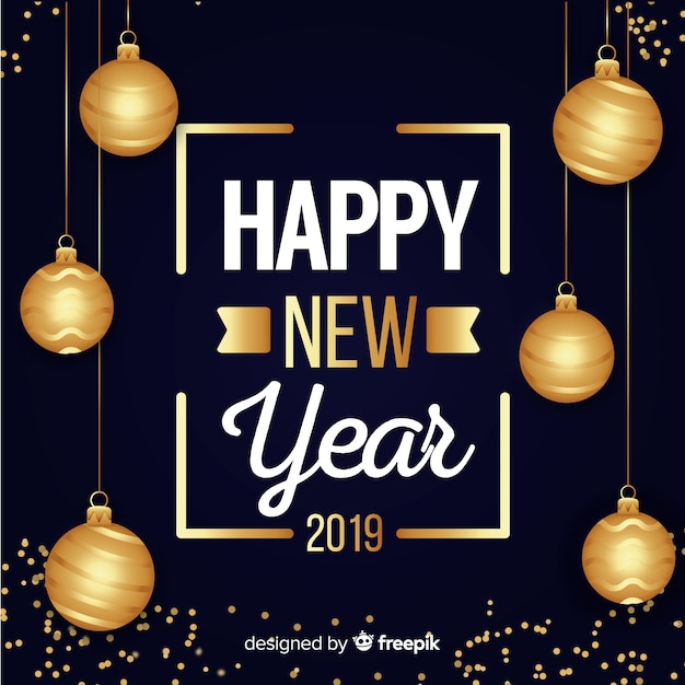 Felice anno nuovo sfondo 2019