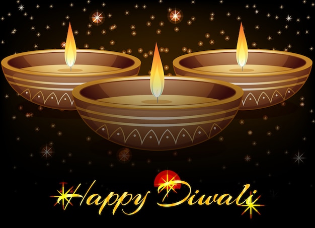 felice diwali festival greeting card