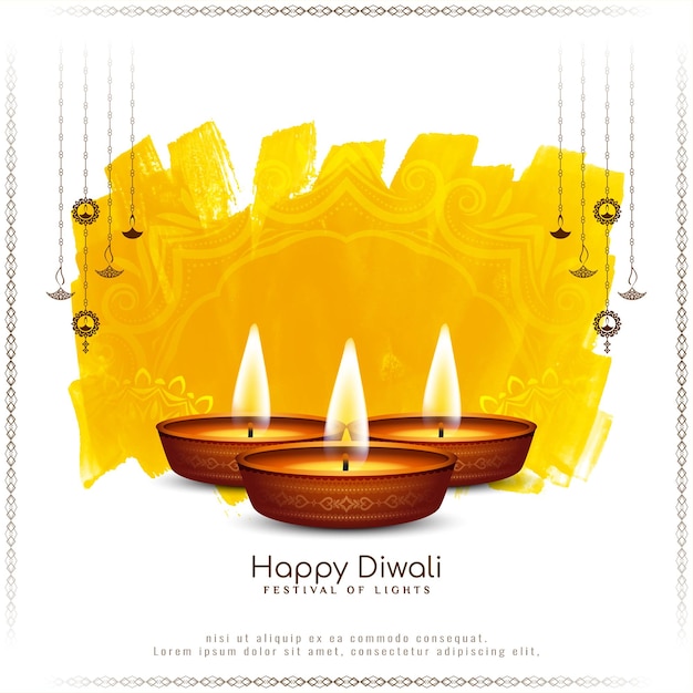 Felice Diwali religioso festival indù celebrazione sfondo design