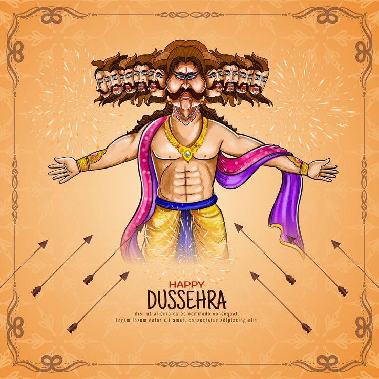 Vettore gratuito felice dussehra tradizionale festival celebrazione sfondo disegno vettoriale