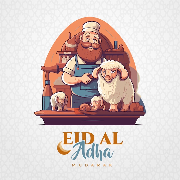Vettore gratuito felice eid mubarak illustrazione vettoriale