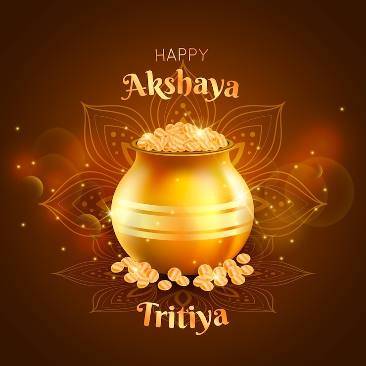 Vettore gratuito felice festa akshaya tritiya giorno