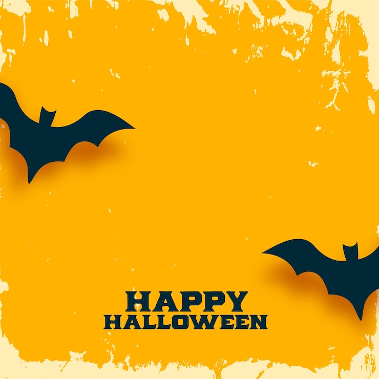 Vettore gratuito felice festa di halloween sfondo grungy con pipistrello inquietante