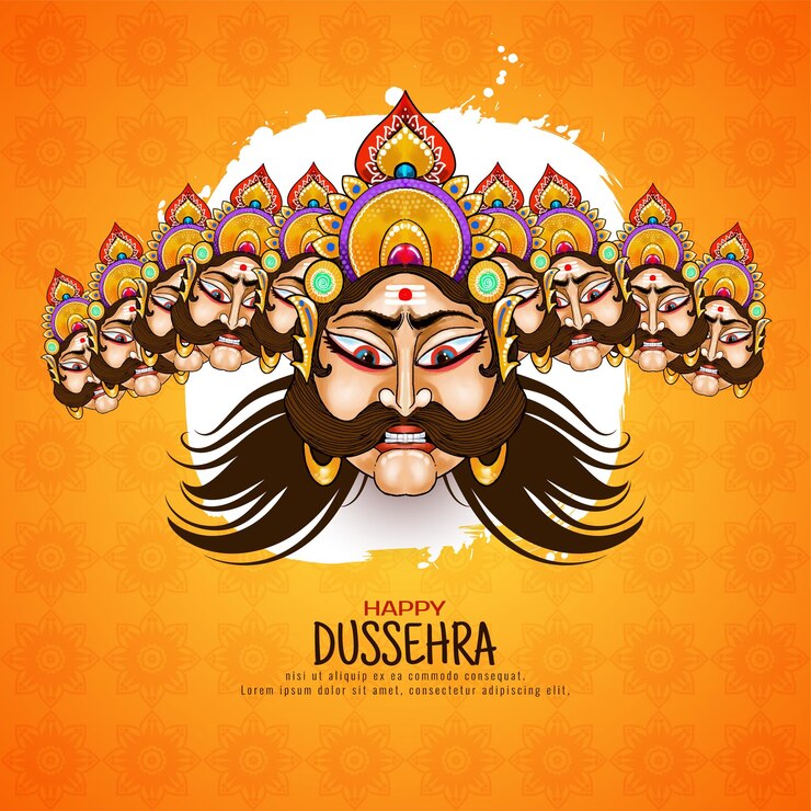 Vettore gratuito felice festival culturale di dussehra tradizionale disegno vettoriale di sfondo