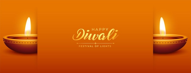 felice festival delle luci di diwali disegno vettoriale con lampada a olio
