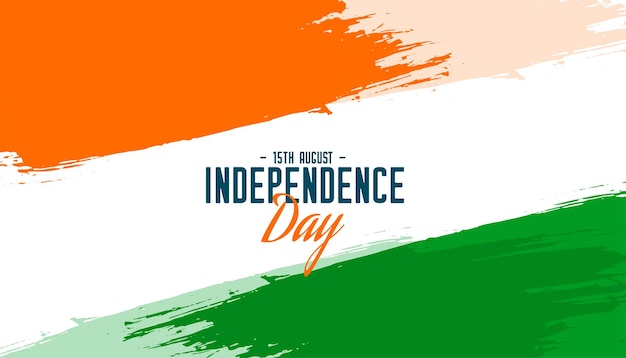 Felice giorno dell'indipendenza dell'india tricolore sfondo astratto